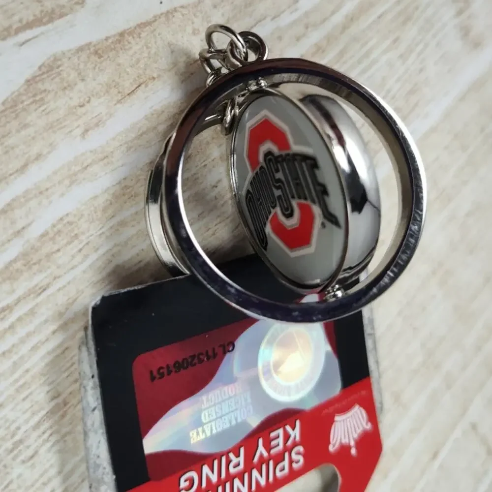 Ohio State Buckeyes Aminco Premium Spinning Key Ring Keychain NCAA Gift